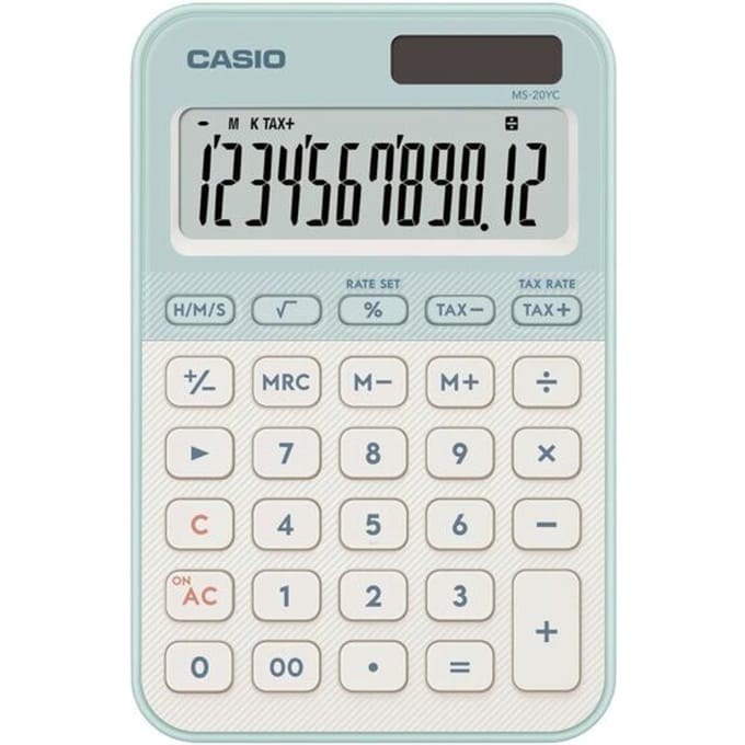 Casio Bureaurekenmachine Lichtgroen Aantal displayposities: 12 (l x b x h) 154.5 x 101 x 18 mm