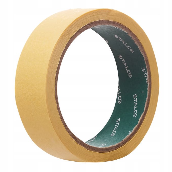 Stalco bord/afplaktape papier 19mm x 25m - Scherpe Randen
