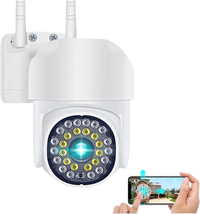 Beveiligingscamera Binnen Buiten - IP Camera PTZ - Woning Bewaken - Automatische Tracking - 3MP 5MP - Wit