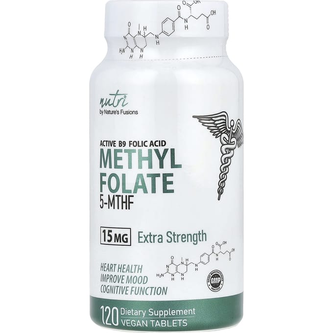 Méthylfolate, 15 mg, 120 Comprimés Végans
