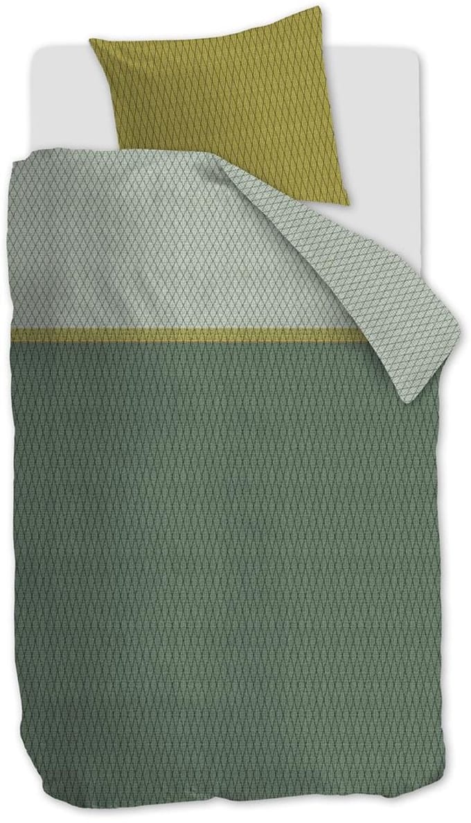 Beddinghouse Leith dekbedovertrek - Eenpersoons - 140x200/220 - Groen