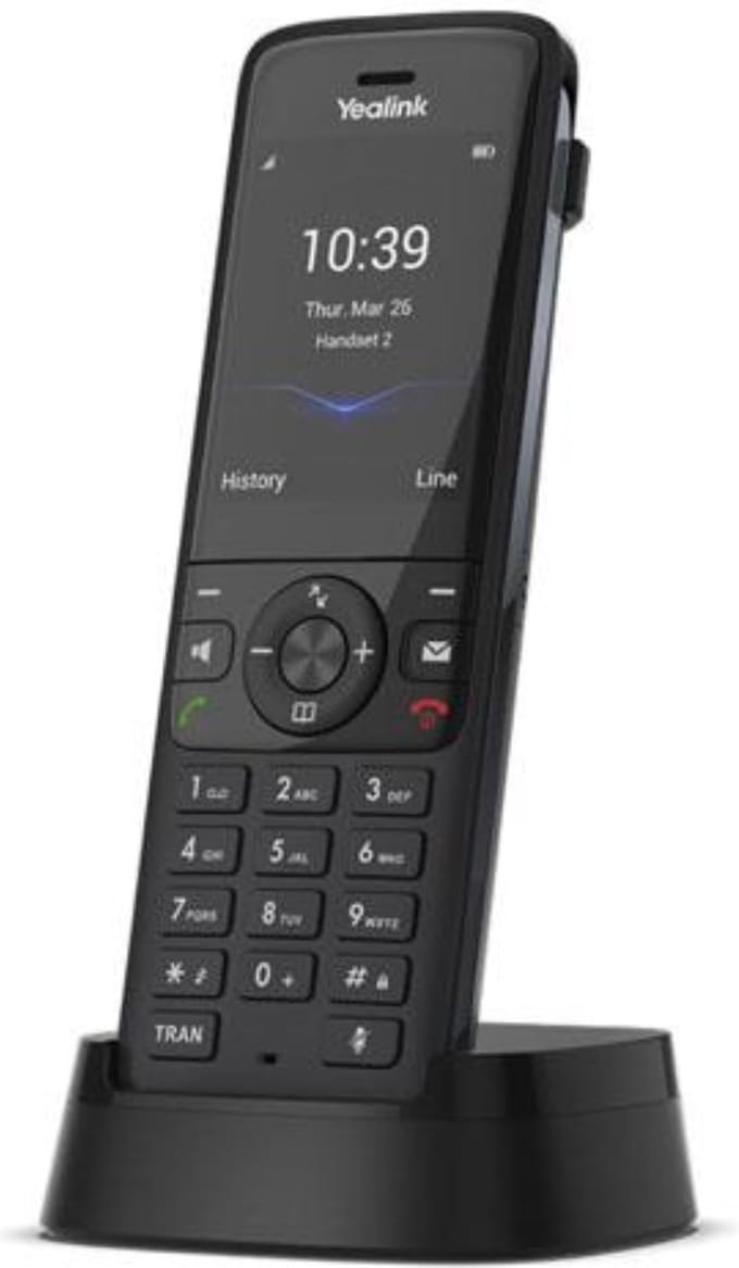 Yealink W78H - cordless extension handset - with Bluetooth interface with caller ID - 3-way call capability