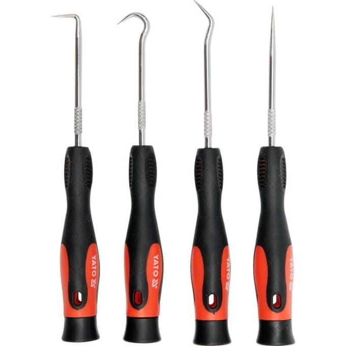 Yato Serie - Set van 4 Haken - Gehard en Verchroomd - Antislip Handgreep