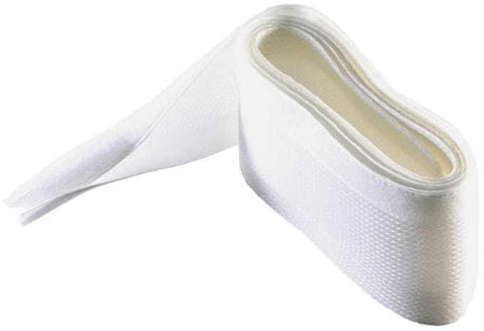 Polyester kabelsleeve | klittenband sluiting | 32 mm | wit | 2 meter
