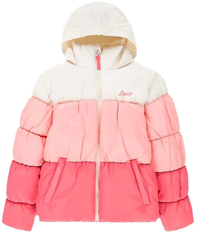 Levi´s ® Kids Color Block Puffer Jas Roze 8 Years Meisje