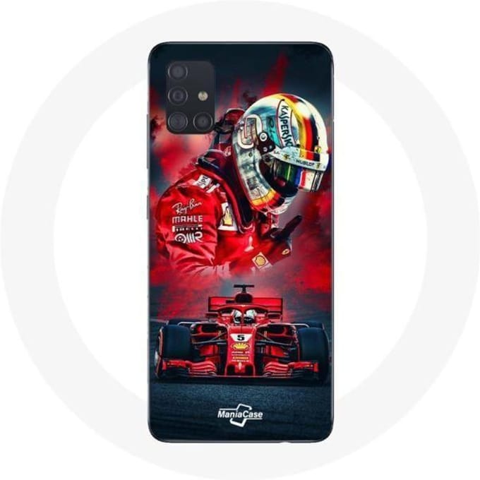 Hoesje - Formule 1 - Galaxy A51 - Flexibel - Rood - Sebastian Vettel rood