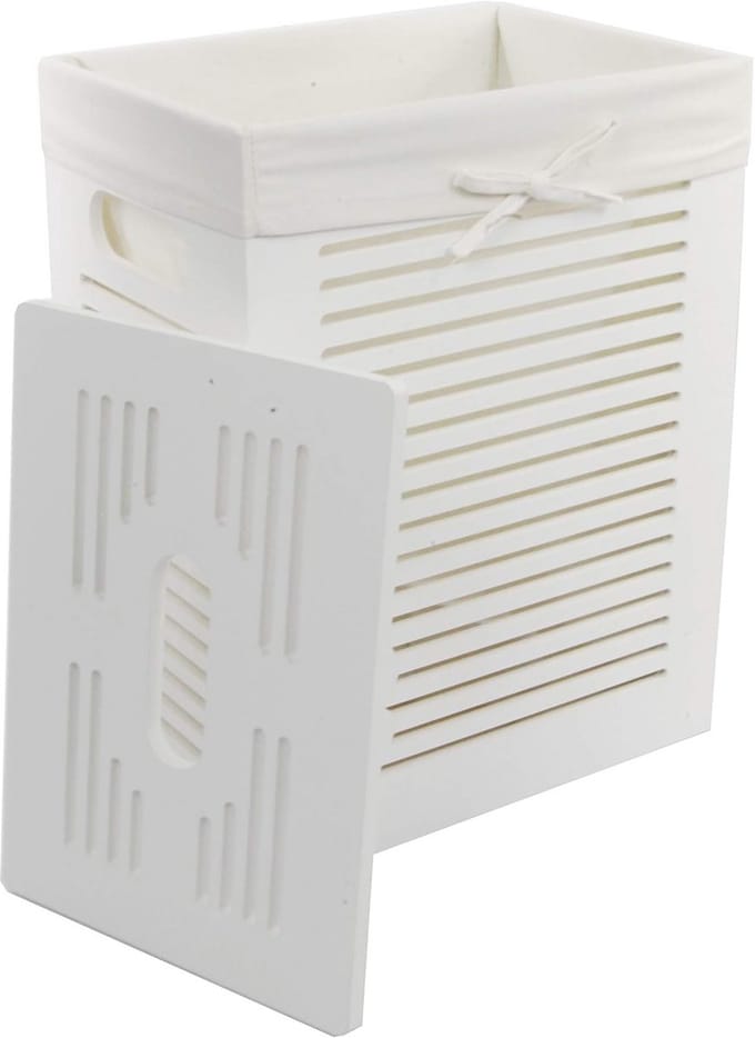 Wasmand - Linnenmand - Kleding Opbergen - Afneembare Overtrek - 35x25x46 cm - Wit