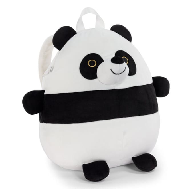 Noxxiez Panda - Knuffelrugzak - Voor kinderen - Zwart en wit