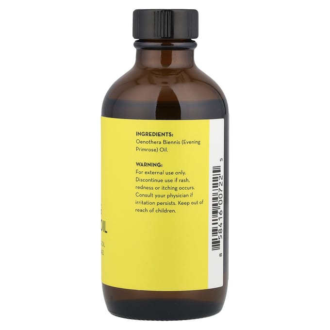 Pure Body Naturals, Teunisbloemolie, 4 fl oz (120 ml) yellow