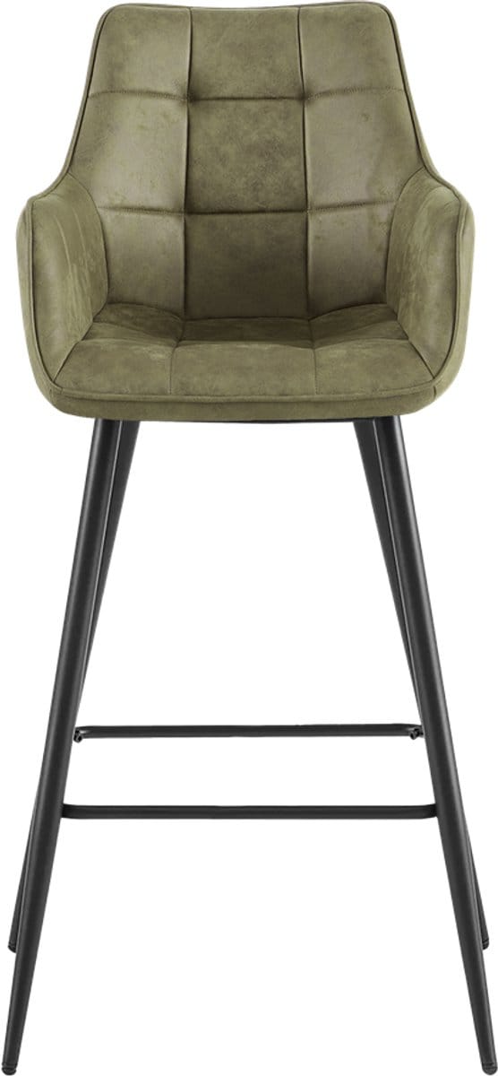 Benoa Barstoel Lucille Arm - Army Groen - set van 2