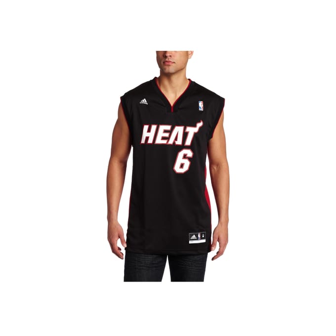 Adidas LeBron James Miami Heat Comfortabel Zacht Mouwloos Bedrukt Basketbalshirt Heren jersey Zwart 7818A-314-AEB1382 M brown