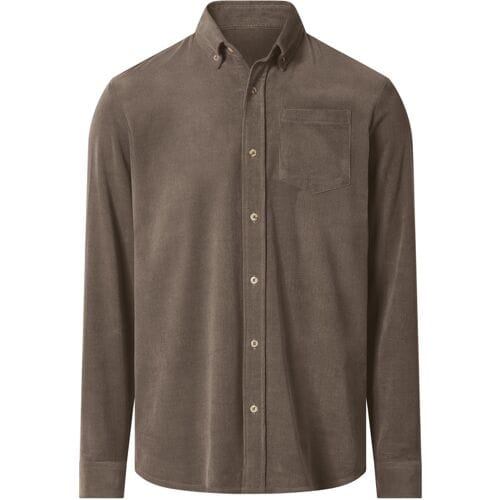 ESMARA MEN Heren corduroy overhemd (Beige, L)