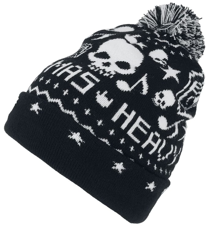EMP Special Collection Beanie - Xmas muts - voor Vrouwen - zwart-wit