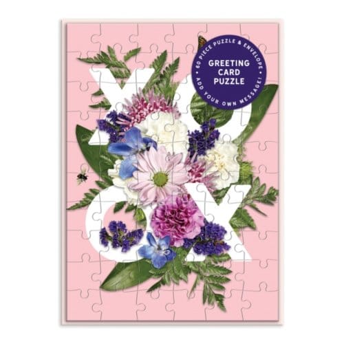 Say It With Flowers Xoxo Greeting Card Puzzle - Galison