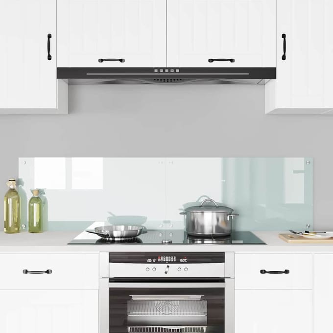 vidaXL - Keukenachterwand - 2 - st - Wit - 80 - x - 40 - cm - gehard - glas