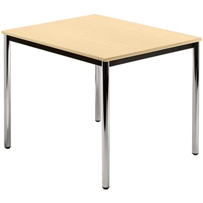 Vergadertafel DR12 »Barcelona« 80x80 cm vierkant onderstel zilver