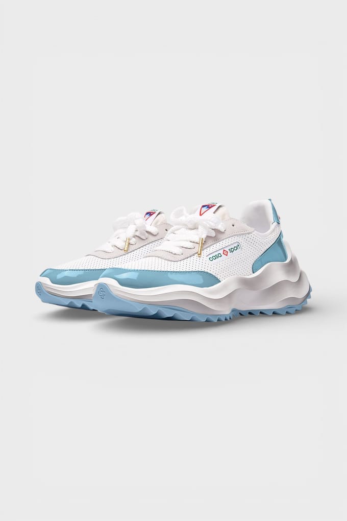 Casablanca Atlantis Sneaker Wit/Lichtblauw Heren