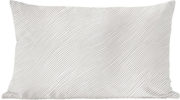Sierkussens - Kussentjes Woonkamer - 60x40 cm - Golven - Ribbels - Wit