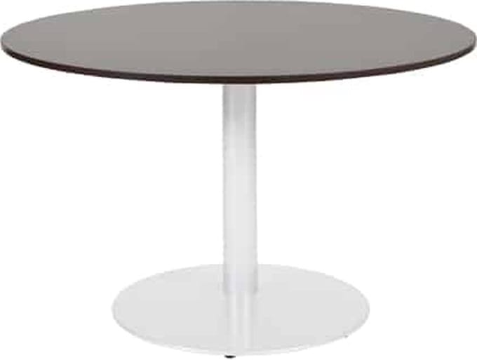 Vergadertafel - Linesto 120 rond logan - wit frame