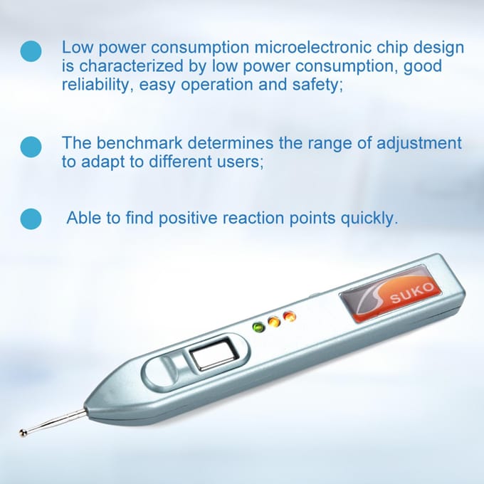 Oorpuntdetector Automatische Oordetectie Pen Waarschuwingsgeluid Acupressuur gray