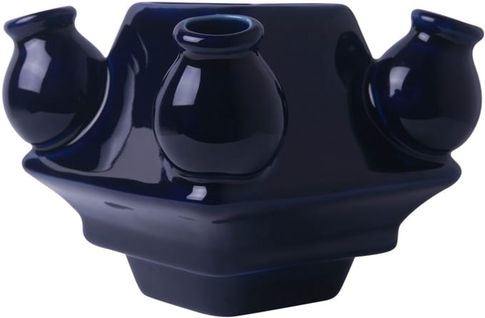 Heinen Delfts Blauw - Tulpenvaas Stapelgekte - Donkerblauw - Midden - 10 cm