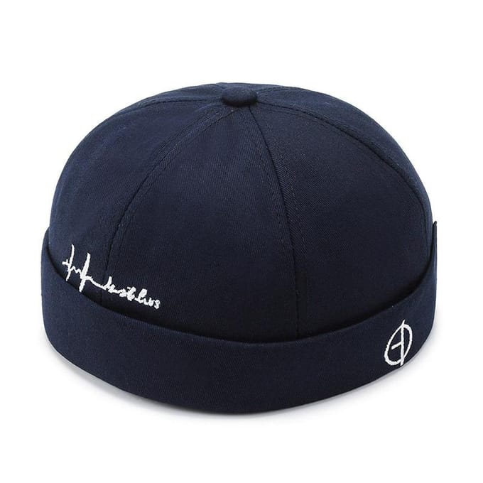 Heren Hoeden Docker Cap Hoeden Muts Zeemansmuts Werkersmuts Omgeslagen Rand Retro Randloze Hoed Met Verstelbare black