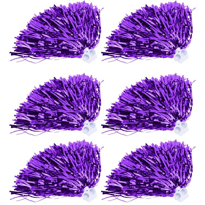 Accessoires de danse de fête de sport de pompons de pom-pom girl à la mode (violet) purple