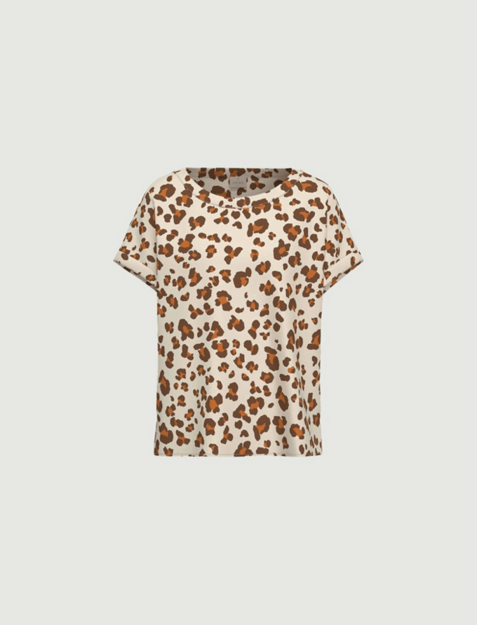 t-shirt met witte wol print