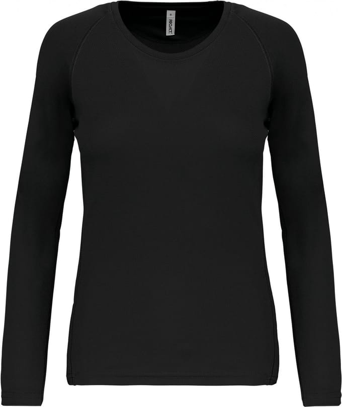PROACT® Damessportshirt Lange Mouwen PA444 - Black - S