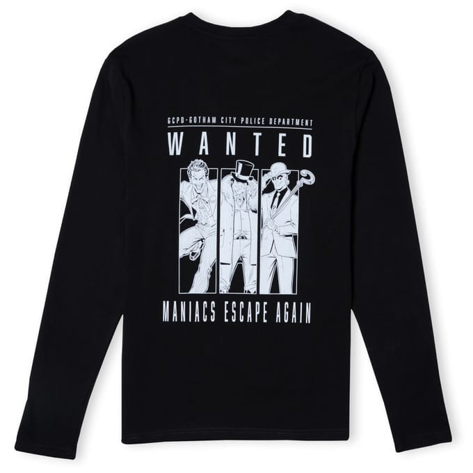 Batman Villains Arkham Asylum Unisex Long Sleeve T-Shirt - Zwart - M