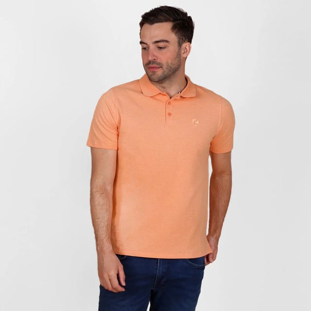 Heren Polo Willemsdorp - Lichtoranje Melange