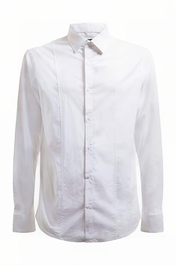 GUESS  Eco Oliver It Collar Rounded Cuff Pure White Taglia: 38 | Camicie Casual Outlet | Uomo | Bianco