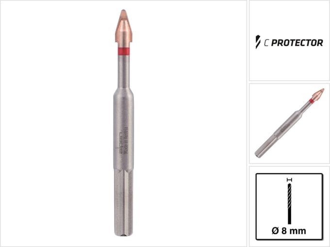 Fijnsteengoedtegelsboormachine C PROTECTOR D.8mm ALPEN