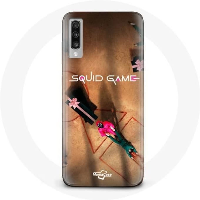 Coque pour Samsung Galaxy A70 Squid game Logo soldat