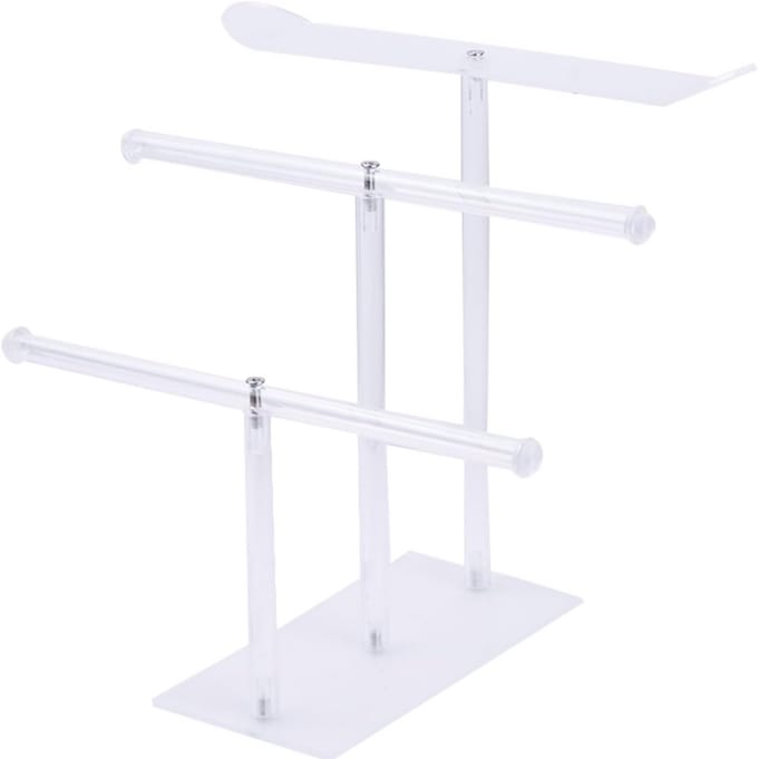 Acryl haarbandhouder organizer 3 verdiepingen transparant voor haaraccessoires