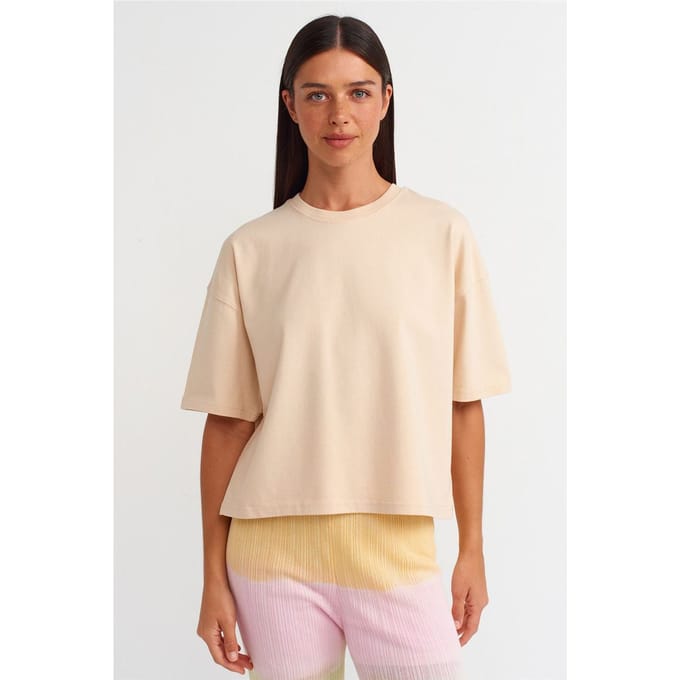 Oversized Katoenen Crew Neck T-Shirt