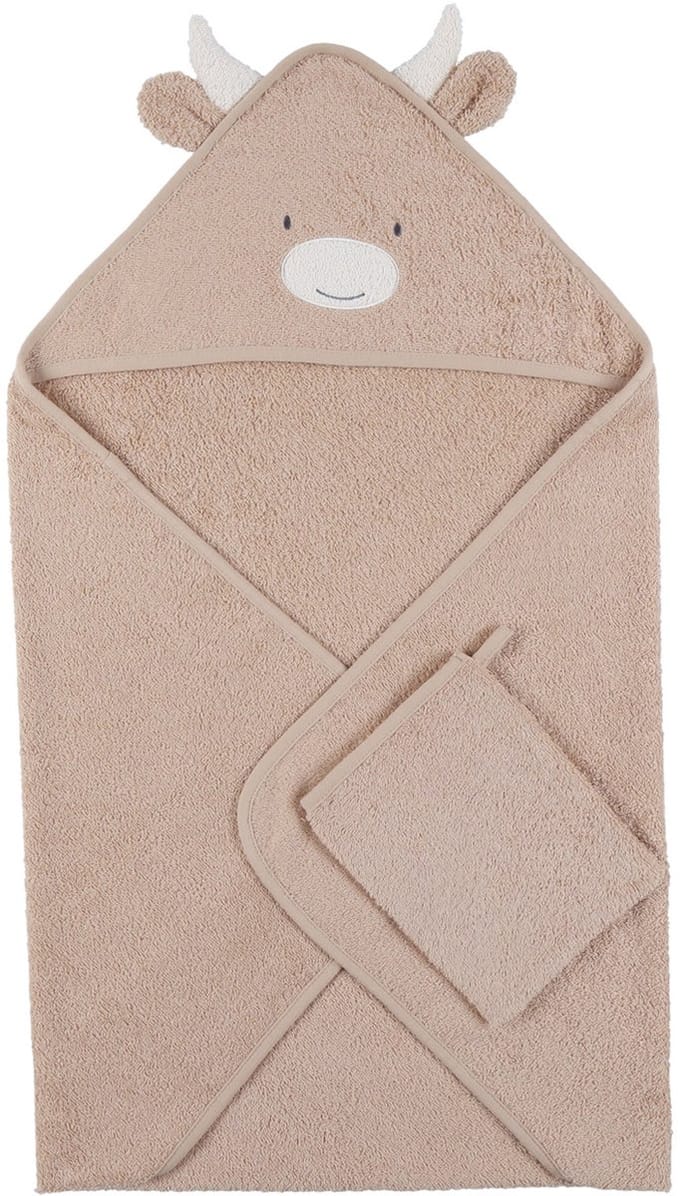 Noukie's F&O Badcape - 75 x 75 cm - Badstof - Beige