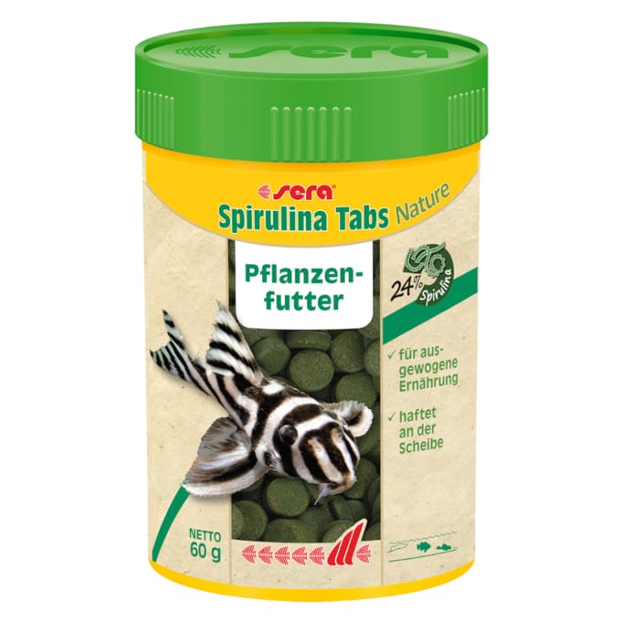 Sera Spirulina Nature Voertabletten - Dubbelpak: 2 x 100 Tabletten