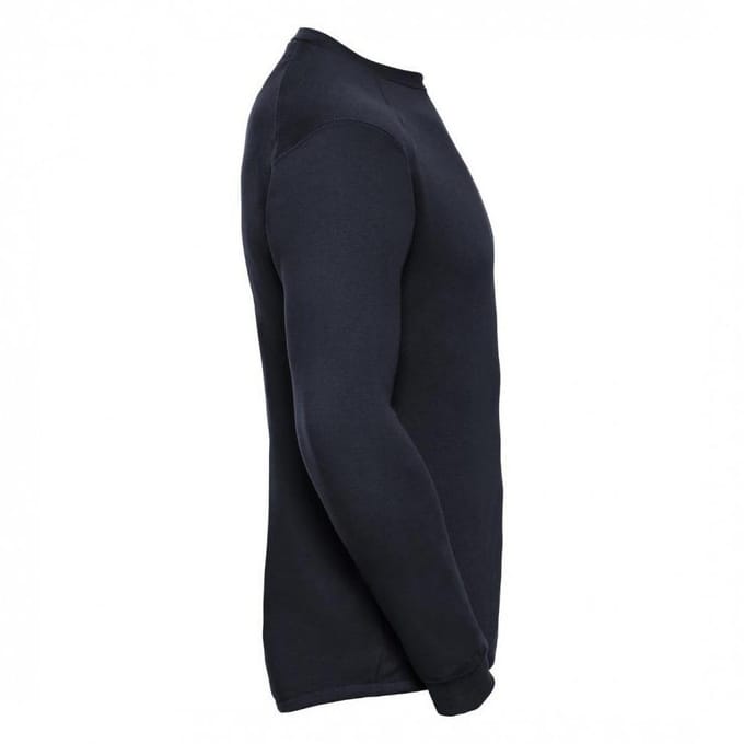 Russell Werkkleding Heren Bemanning Hals Set In Sweatshirt Top (Zwart)