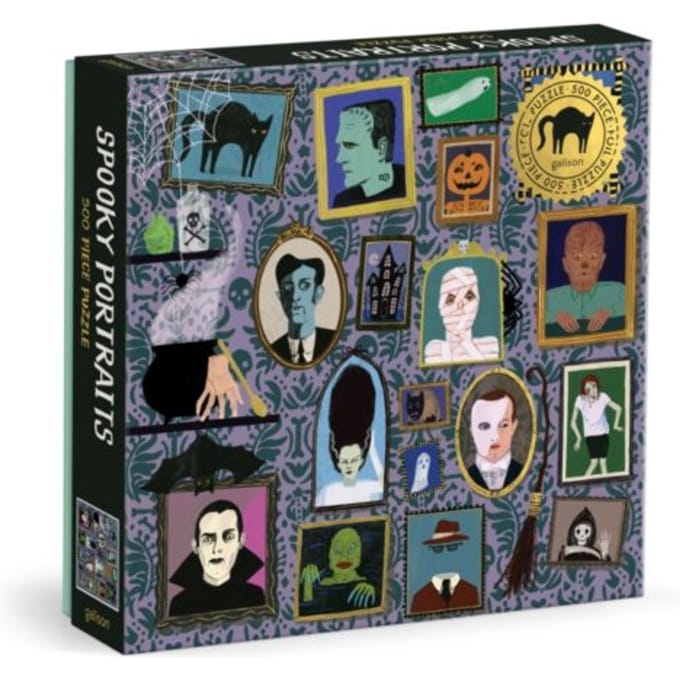 Spooky Portraits 500 Piece Foil Puzzle - Galison