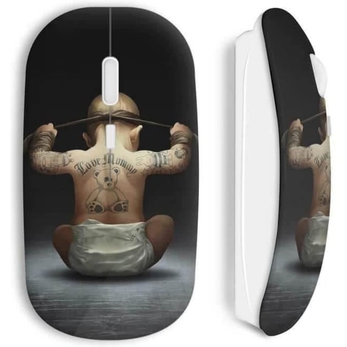 Souris Sans Fil Bebe tatoue