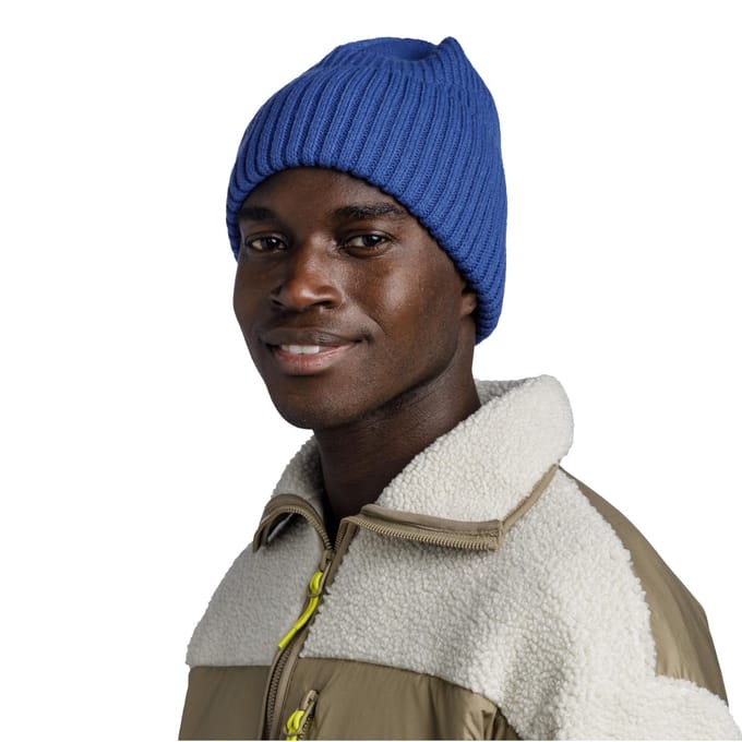 Buff Knitted Fleece Hat Beanie, Unisex, Blauw, Muts, maat: One size