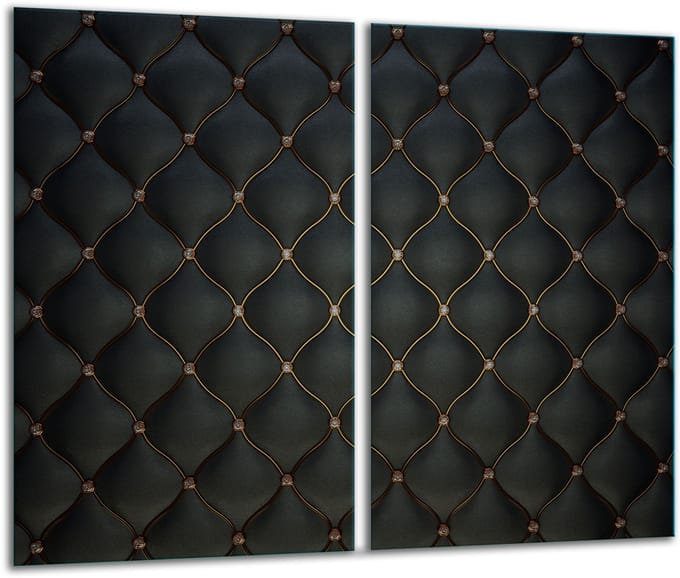 TMK ArtDeko - Snijplank - 2x 30x52 cm - Zwart - Gehard Glas