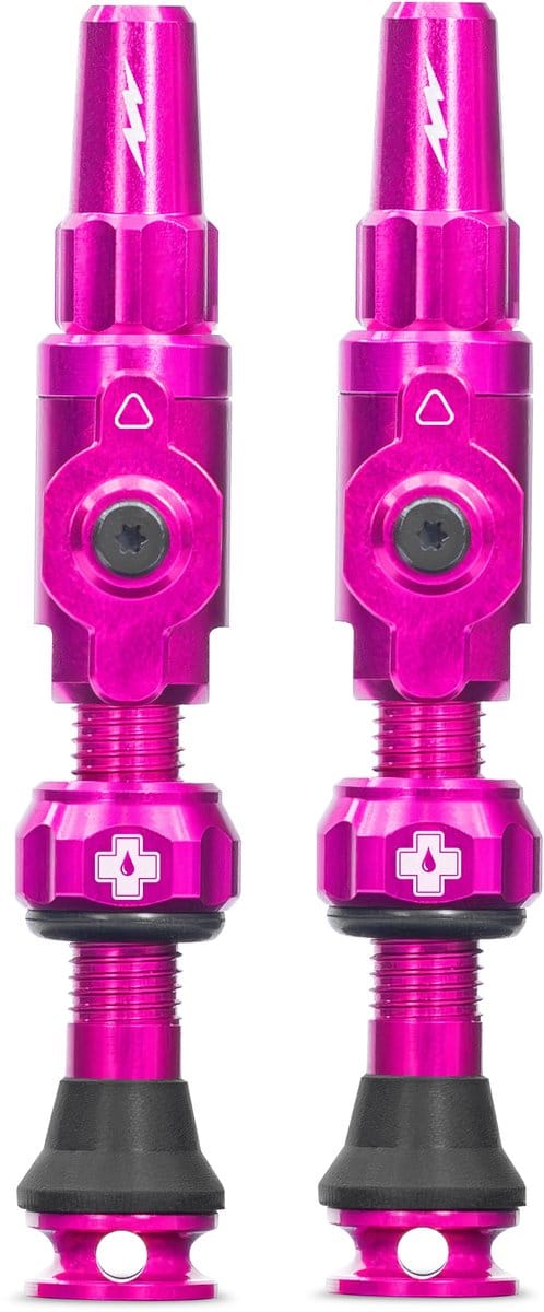 Muc-Off Big Bore Lite - Tubeless Ventiel - Presta - 35mm - Roze - Kernloos Ontwerp - Hoge Luchtstroom