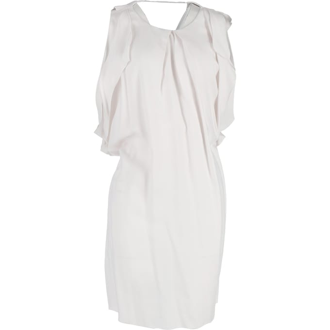 Mouwloze jurk tot op de knie van Acne Studios in witte viscose