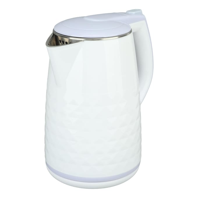 Elektrische Waterkoker 2000W Dubbel RVS 2L Waterkoker Verwarmer met Automatische Uitschakeling en Kook L(for 6.5-9kg) wit