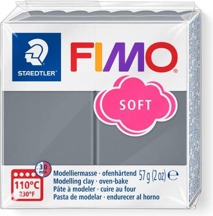 Fimo klei soft STORMACHTIG GRIJS T80