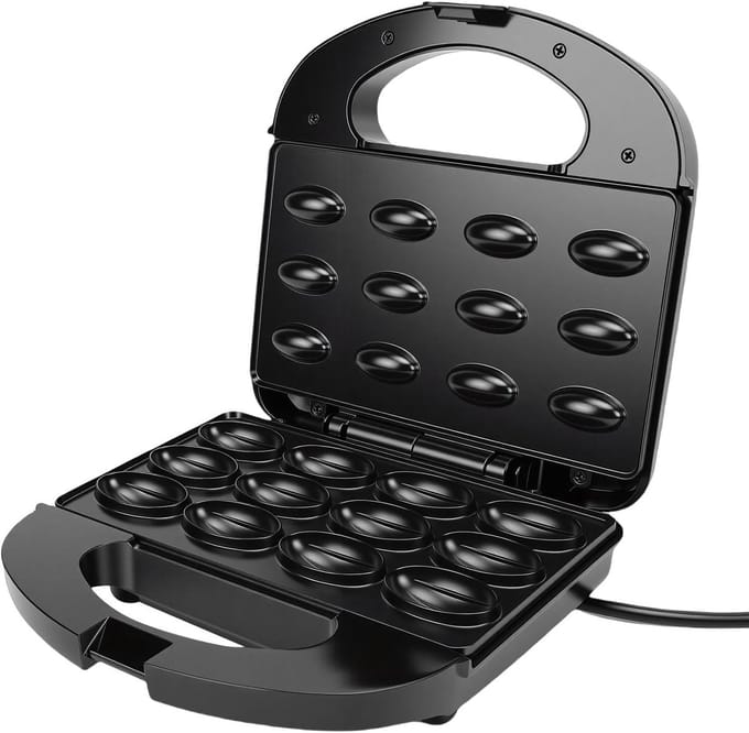 Koekjesmaker Walnoot - Oreshki Maker - Bakken Thuis - Dubbelzijdig Verwarming - 19 x 22 x 23 cm