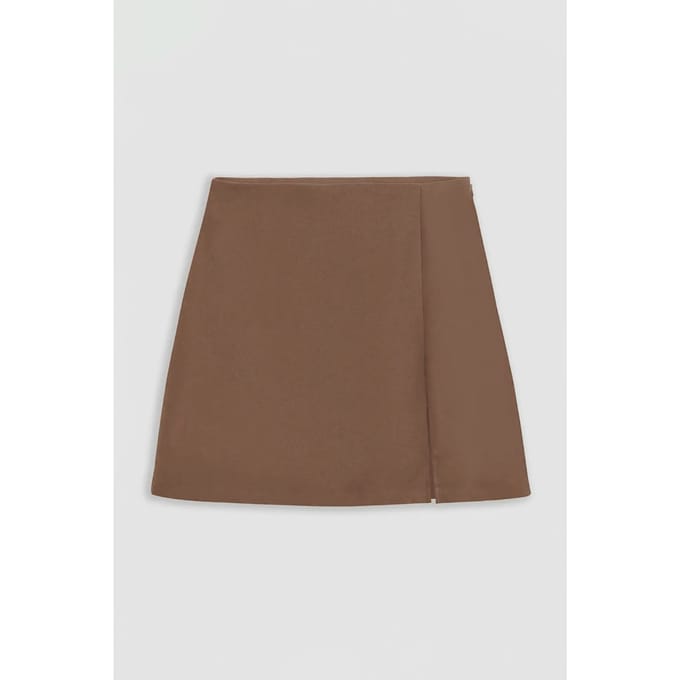 Hoge Taille Minirok met Split