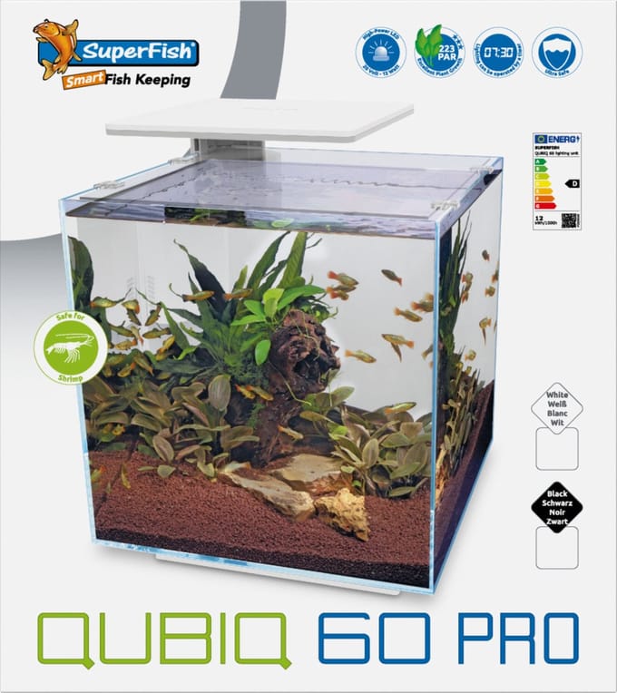 Superfish Qubiq 60 Pro 40x40x50.8 cm - Aquaria - Zwart